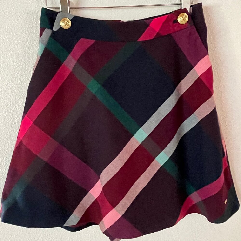 Tommy Hilfiger Plaid A-Line Fit‎ & Flare Mini Skirt Size 2